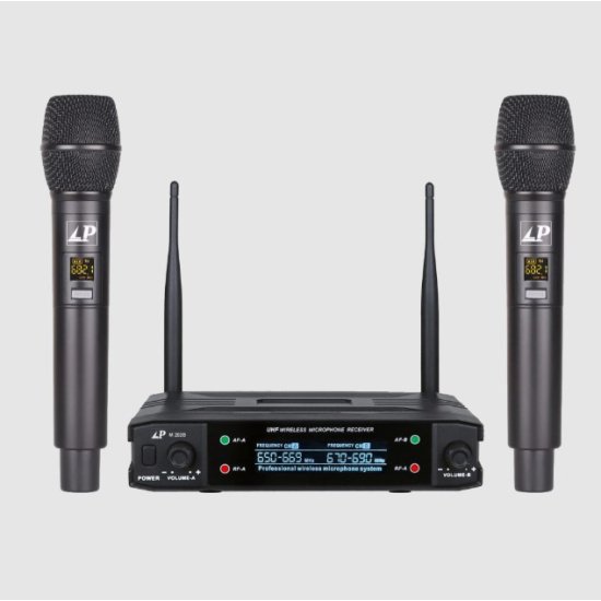 Lane m202 dual channel wireless mic set ufh